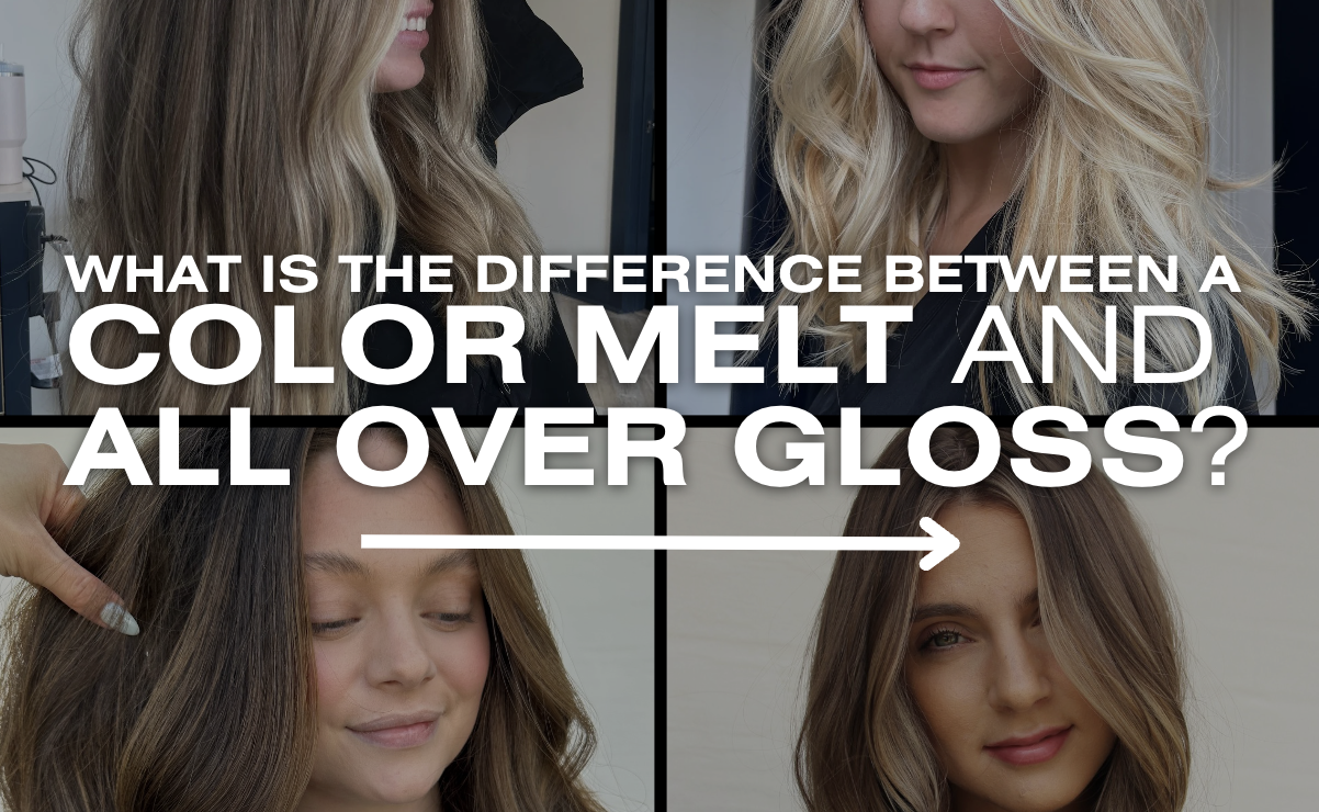 What is the difference between a color melt and an all-over gloss?